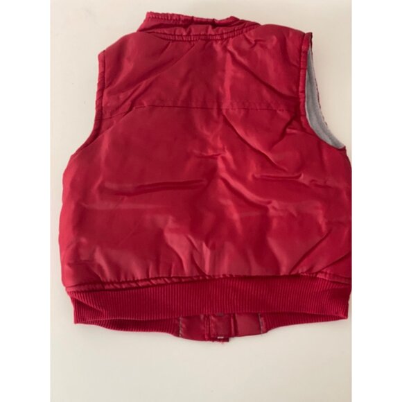 Boys Red Puffer Vest Lightning Patches Black Pant Gray Shirt  Print 3-Piece New - Picture 5 of 16
